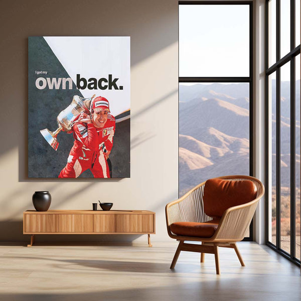 Quote Metal Poster | Fernando Alonso – I Got My Own Back Metal Frame  Comeback Grit & Self-Belief Formula 1 Wall Art | Champion Resilience Quote Metal Poster