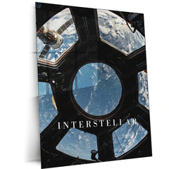 Interstellar – Space Window View of Earth Metal Poster | Sci-Fi Wall Frame