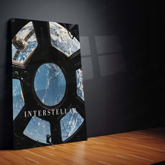 Interstellar – Space Window View of Earth Metal Poster | Sci-Fi Wall Frame