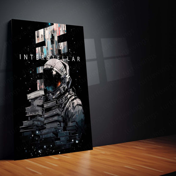 Interstellar – Astronaut & Black Hole Cosmic Art Metal Poster | Sci-Fi Wall Frame