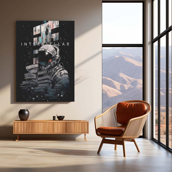Interstellar – Astronaut & Black Hole Cosmic Art Metal Poster | Sci-Fi Wall Frame