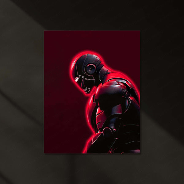 Iron Man Neon LED Frame | Avengers Marvel Superhero Wall Art | Futuristic Arc Reactor Design