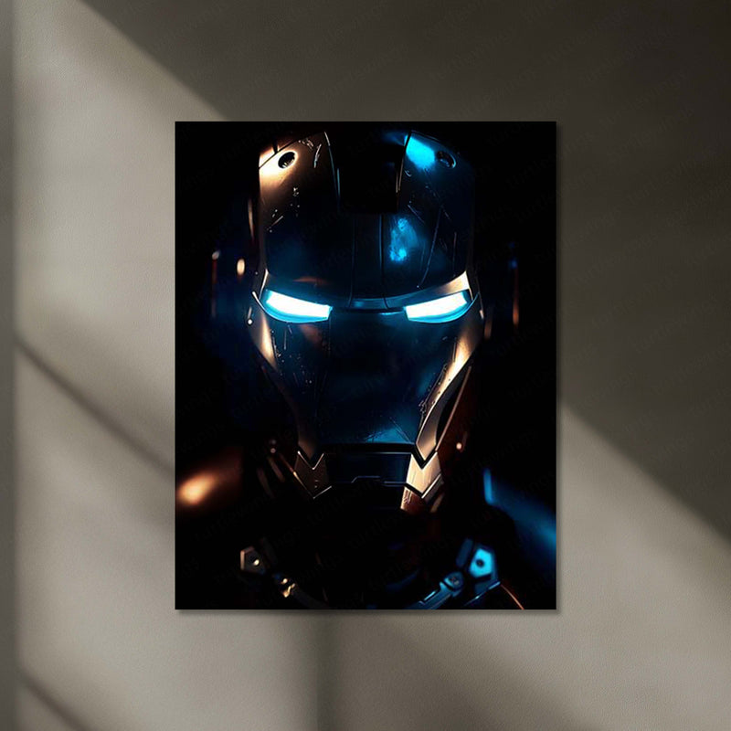 Iron Man LED Neon Metal Frame | Marvel Superhero Wall Light | Premium LED Metal Artwork