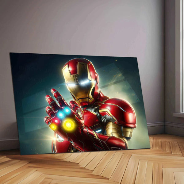 Iron Man Neon LED Metal Poster - TURTLEWINGS 