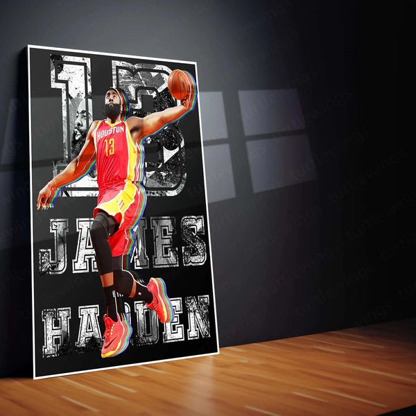james_harden_metal poster - TURTLEWINGS 