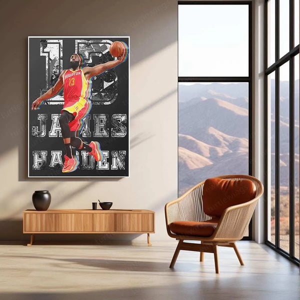 james_harden_metal poster - TURTLEWINGS 