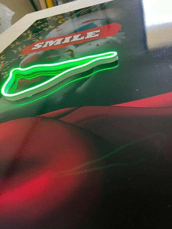 Joker Neon LED Metal Poster â Iconic Villain Wall Art for Fans & Collectors - TURTLEWINGS 
