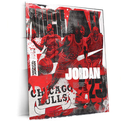 Michael Jordan – Basketball Legend Metal Poster | Chicago Bulls Wall Frame