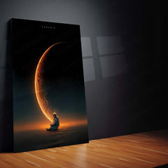 Surreal Astronaut in Cosmic Dream | Space Art Metal Frame Poster - TURTLEWINGS 