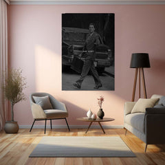 Quote Metal Poster | Just Start Motivational Metal Poster | Businessman Success Mindset Wall Art | Take Action, Ambition &
