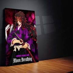 Anime Metal Poster Set of 3 | Kokushibo Upper Rank One Moon Breathing Triptych Wall Art – product image 4