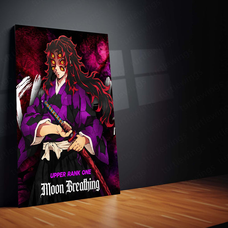 Anime Metal Poster Set of 3 | Kokushibo Upper Rank One Moon Breathing Triptych Wall Art – product image 4