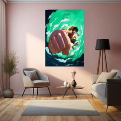 Giant Anime Fist Balloon | Bold Anime Pop Art Metal Frame - TURTLEWINGS 