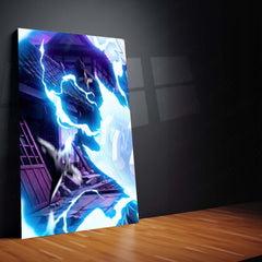 Anime Metal Poster Set of 3 | Kakashi Hatake Chidori Lightning Triptych Wall Art