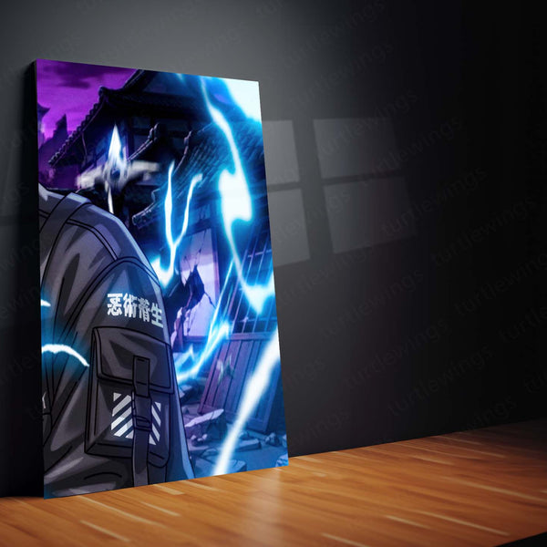 Anime Metal Poster Set of 3 | Kakashi Hatake Chidori Lightning Triptych Wall Art