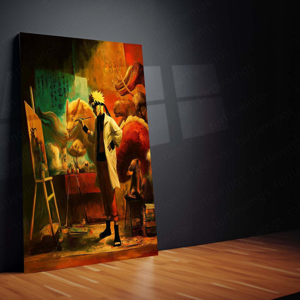 Naruto Art Painting | Anime Metal Frame Poster - TURTLEWINGS 