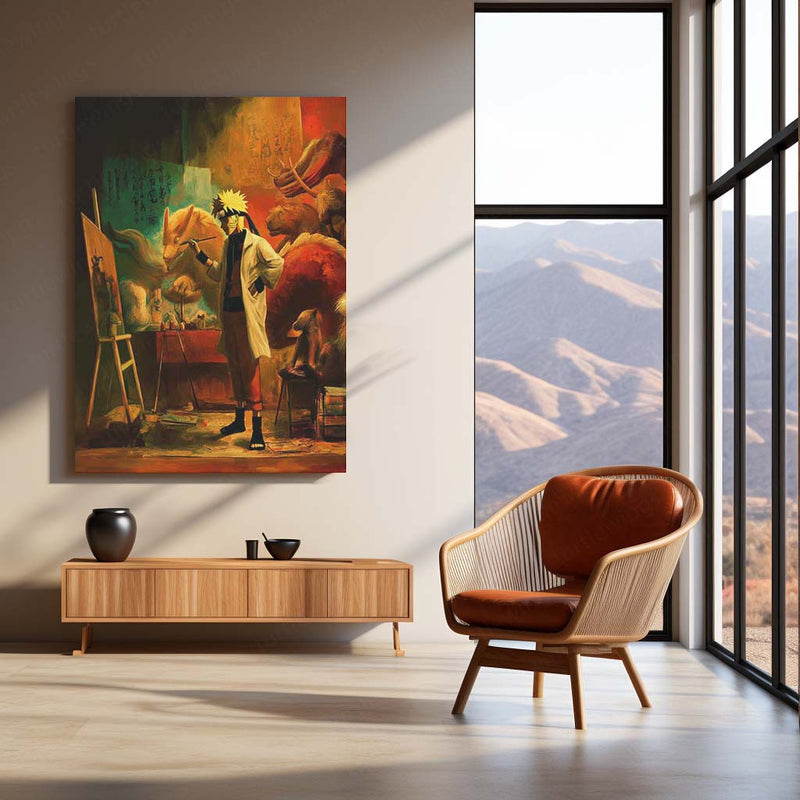 Naruto Art Painting | Anime Metal Frame Poster - TURTLEWINGS 