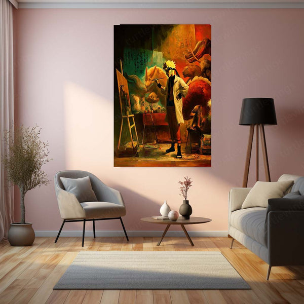 Naruto Art Painting | Anime Metal Frame Poster - TURTLEWINGS 