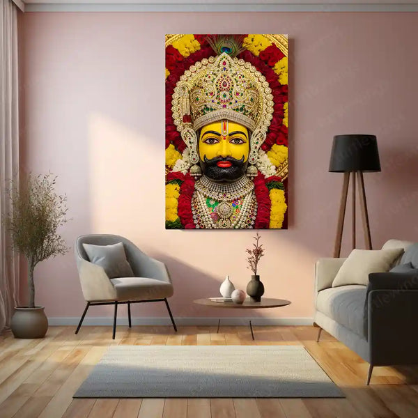 Khatu Shyam Maharaj Rajasthan Spiritual Metal Poster - NEW - TURTLEWINGS 
