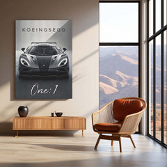 Koenigsegg One:1 LED Neon Metal Frame | Hypercar Wall Light | Premium LED Metal Artwork