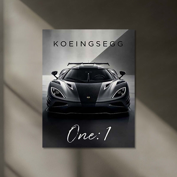 Koenigsegg One:1 LED Neon Metal Frame | Hypercar Wall Light | Premium LED Metal Artwork