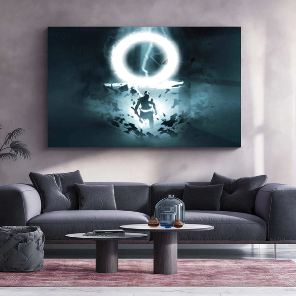 Kratos Triumph Neon LED Metal Poster - TURTLEWINGS 