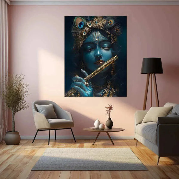 Krishna Art Metal Poster 2 - TURTLEWINGS 