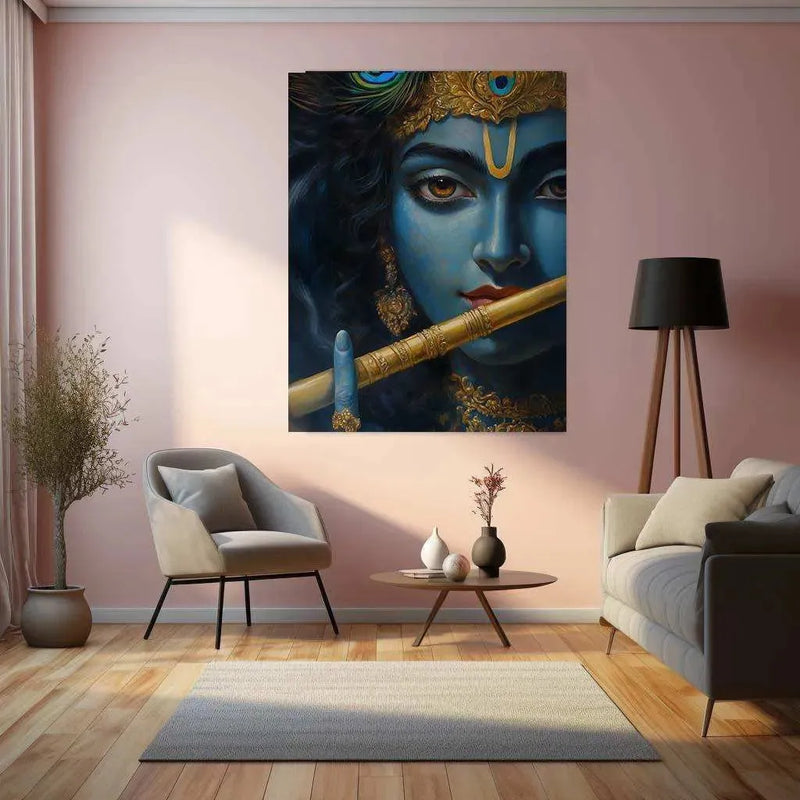 Krishna Art Metal Poster 3 - TURTLEWINGS 