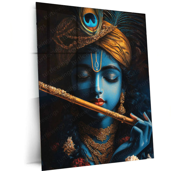 Krishna Art Metal Poster - TURTLEWINGS 