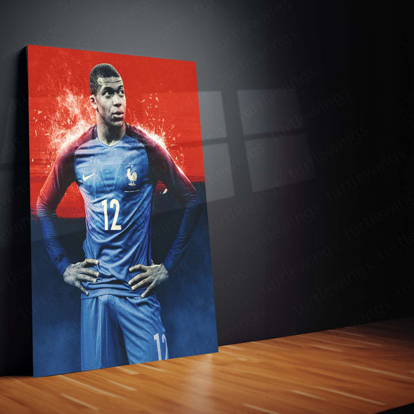 Kylian Mbappé France Metal Frame | World Cup Star Wall Art 01 - TURTLEWINGS 
