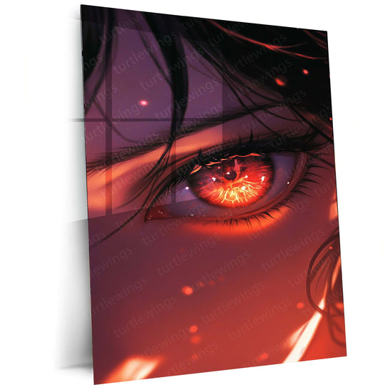 Anime Metal Poster | Anime Girl Metal Poster | Elegant Waifu Wall Art | Aesthetic Japanese-Inspired Decor