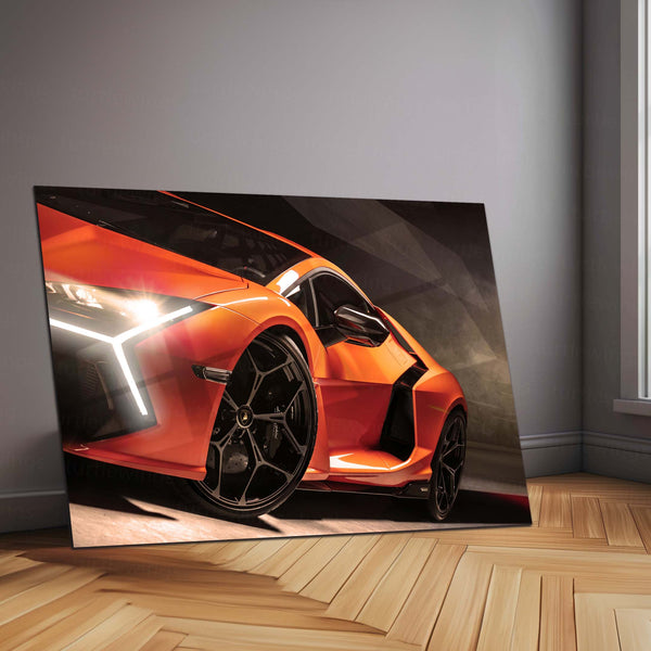 Lamborghini Revuelto Neon LED Metal Frame | Hypercar Wall Art for Supercar Lovers
