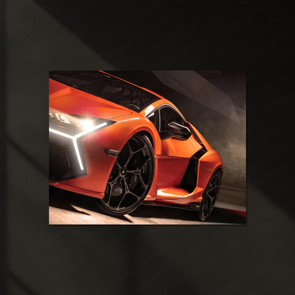Lamborghini Revuelto Neon LED Metal Frame | Hypercar Wall Art for Supercar Lovers