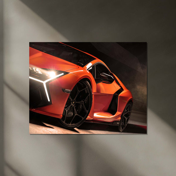 Lamborghini Revuelto Neon LED Metal Frame | Hypercar Wall Art for Supercar Lovers