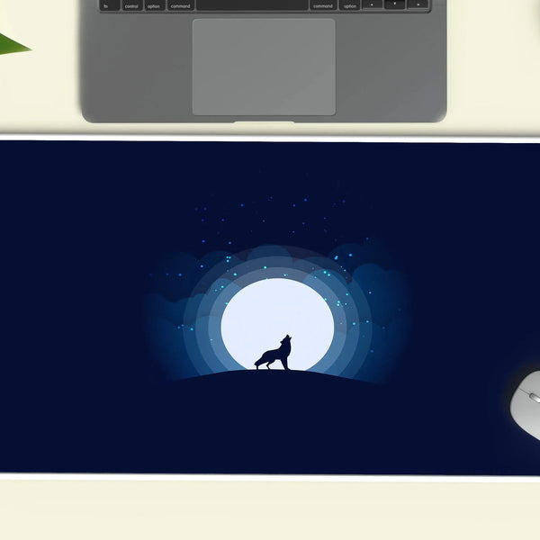 wolf moon abstract deskmat - TURTLEWINGS 