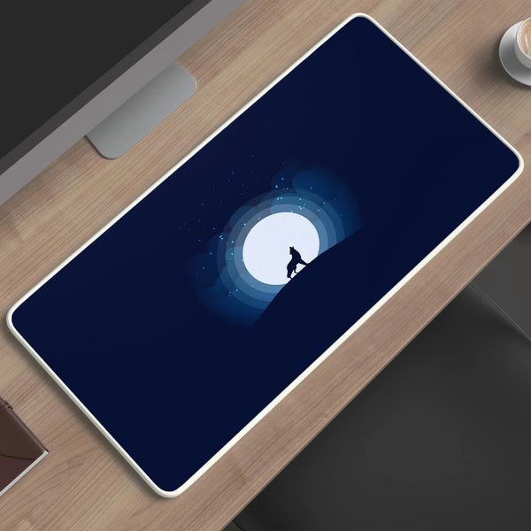 wolf moon abstract deskmat - TURTLEWINGS 