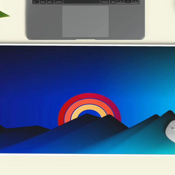 rainbow abstract deskmat - TURTLEWINGS 
