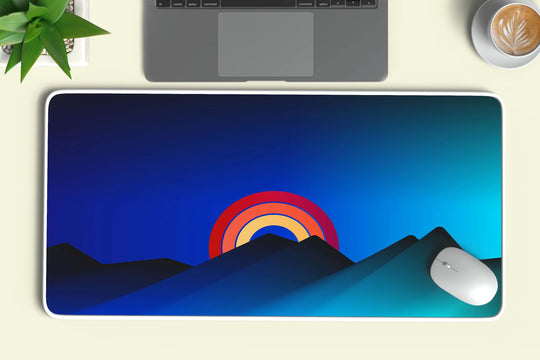 rainbow abstract deskmat