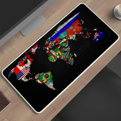 world map abstract art deskmat 1 - TURTLEWINGS 