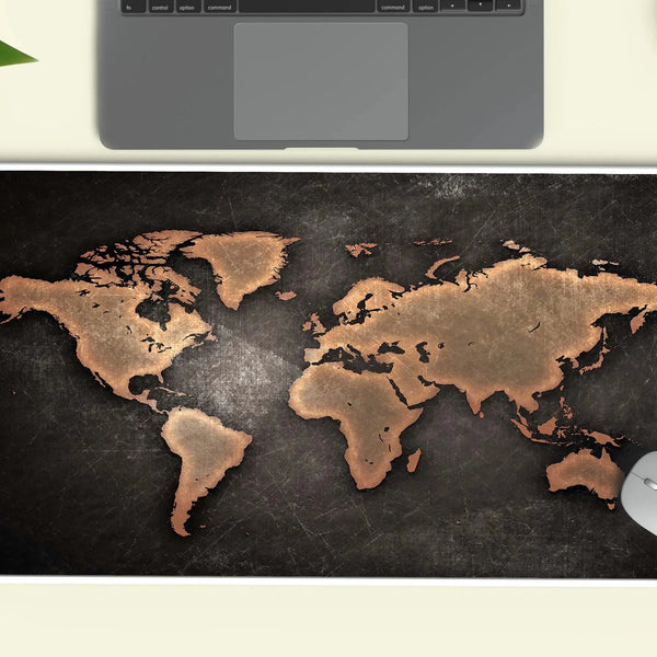 world map abstract art deskmat 2 - TURTLEWINGS 