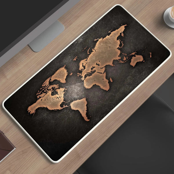 world map abstract art deskmat 2 - TURTLEWINGS 