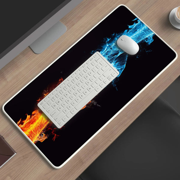 fire and water punch abstract deskmat - TURTLEWINGS 