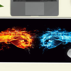 fire and water punch abstract deskmat - TURTLEWINGS 
