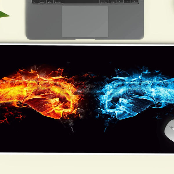 fire and water punch abstract deskmat - TURTLEWINGS 
