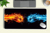fire and water punch abstract deskmat