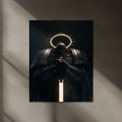 Warhammer 40K Neon LED Metal Frame | Glowing Sci-Fi Battle Wall Art | HD Printed on Metal