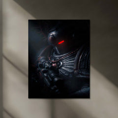 Warhammer 40K Neon LED Metal Frame | Glowing Sci-Fi Battle Wall Art | HD Printed on Metal 02