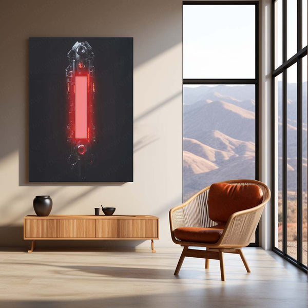 Warhammer 40K Neon LED Metal Frame | Glowing Sci-Fi Battle Wall Art | HD Printed on Metal 03