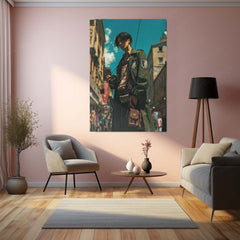 Levi on the Streets – Attack on Titan Urban Anime Metal Frame - TURTLEWINGS 