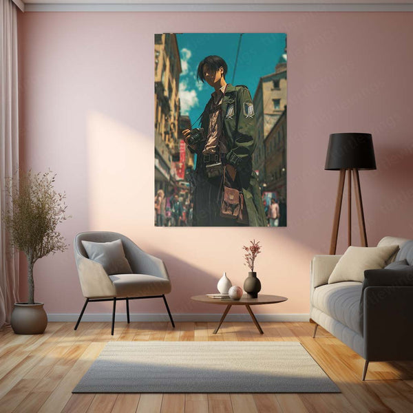 Levi on the Streets – Attack on Titan Urban Anime Metal Frame - TURTLEWINGS 